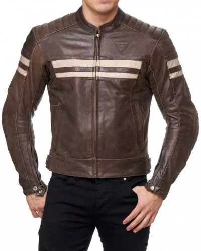 Biker Motorradjacke mit Protektoren Vintage Gebraucht-look